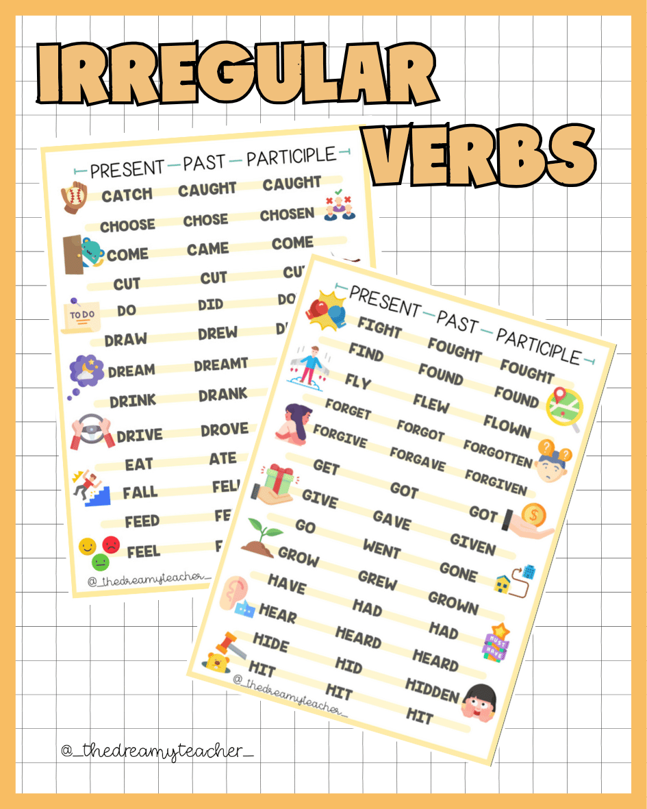 Irregular Verbs List
