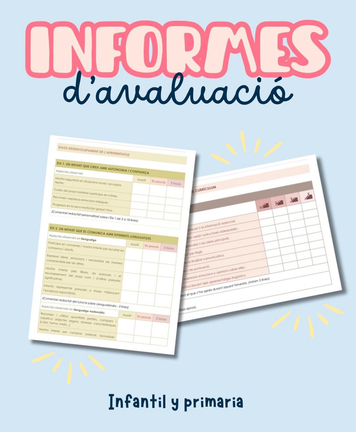 INFORMES INFANTIL I PRIMÀRIA