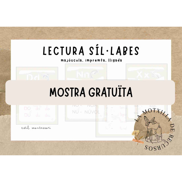 MOSTRA. TARGETES - Lectura sil·làbica