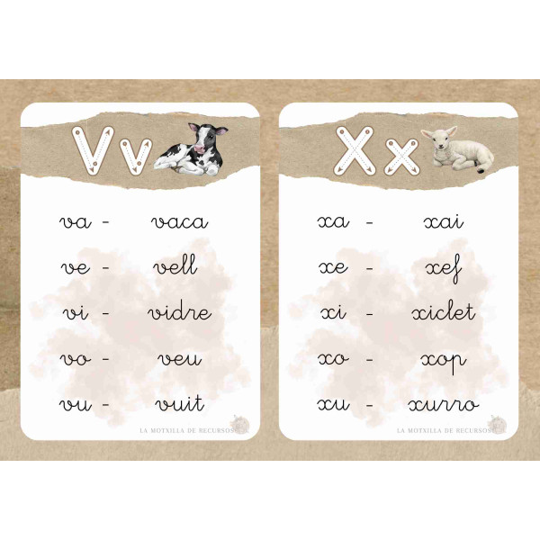 TARGETES - Lectura sil·làbica