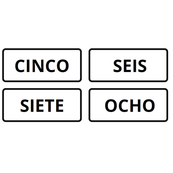 Tarjetas con números ABN
