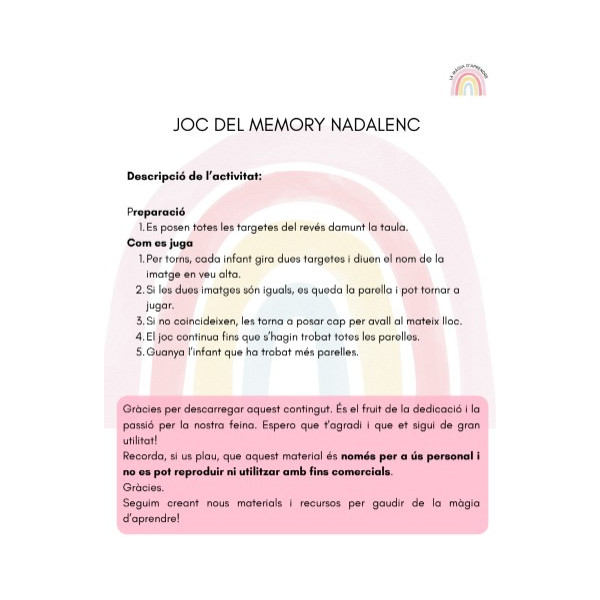 Joc del memory Nadal