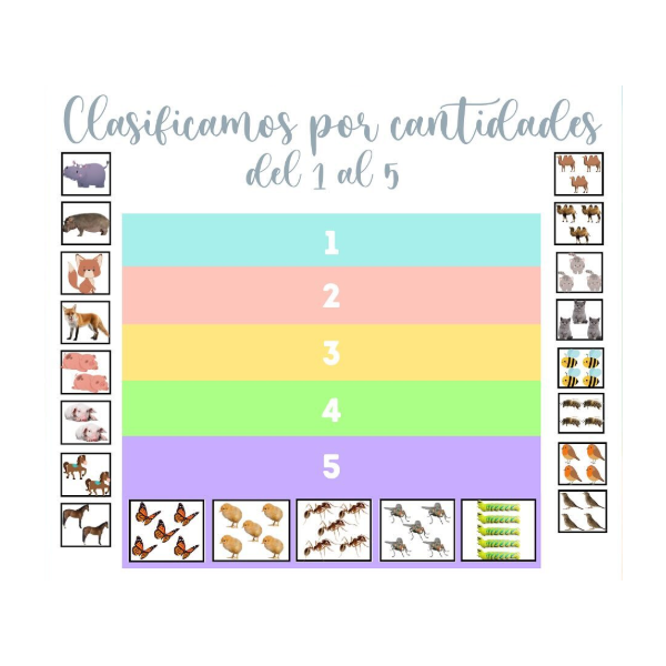 Clasificamos según la cantidad de animales