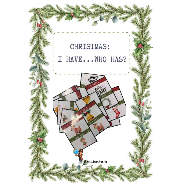 Christmas vocabulary: I have...who has...?