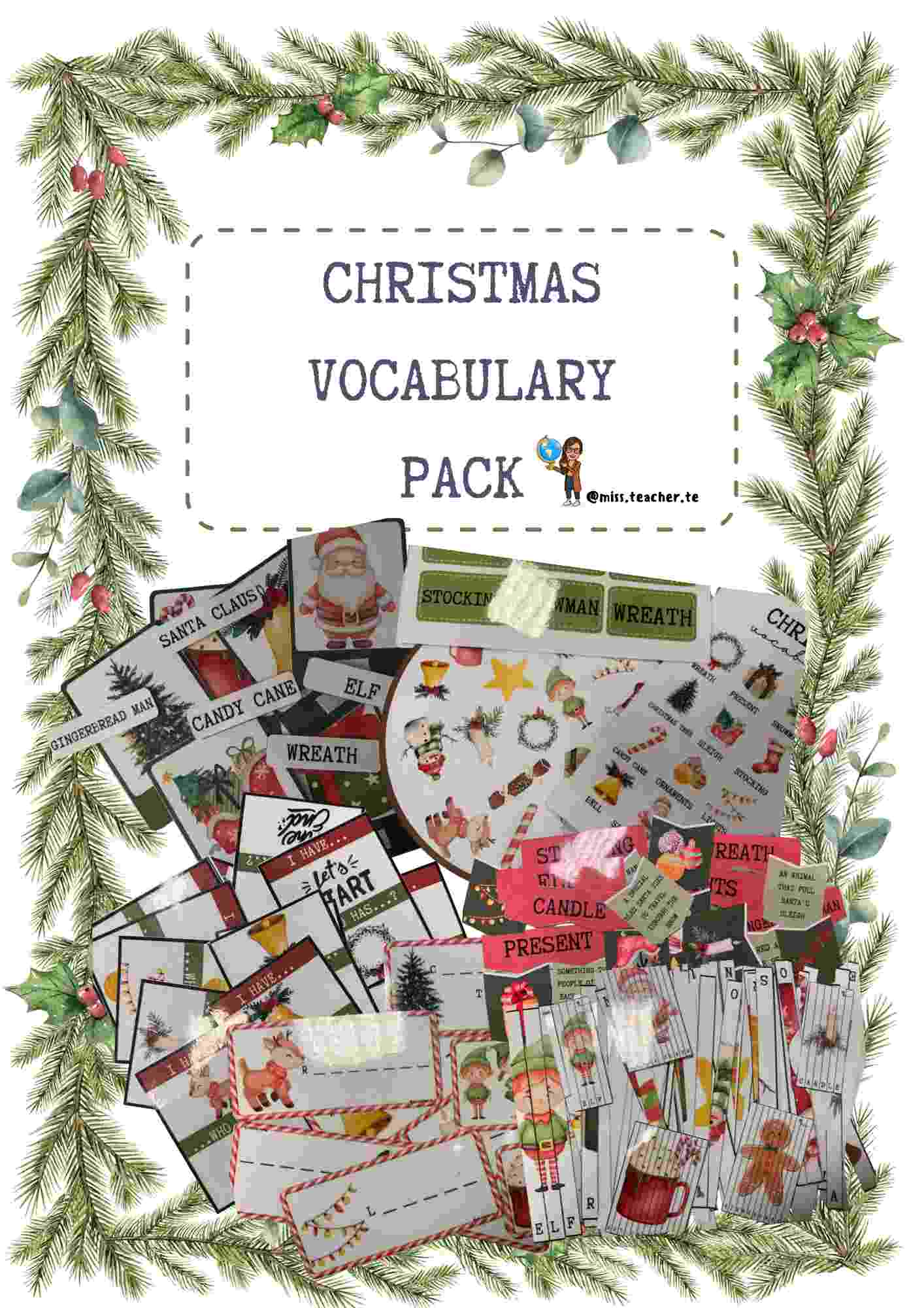 PACK COMPLETO CHRISTMAS VOCABULARY