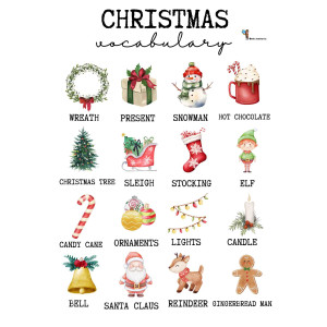 Christmas vocabulary: poster