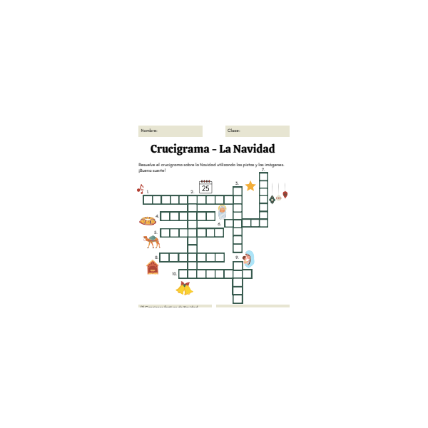Actividades de lengua de Navidad