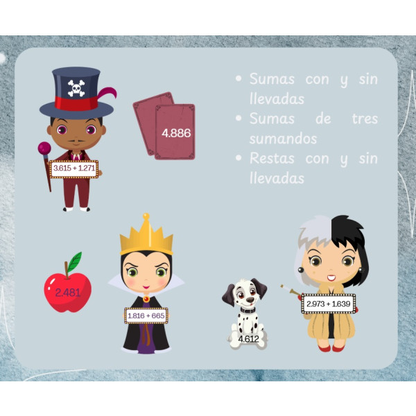 Operaciones matemáticas: sumas y restas