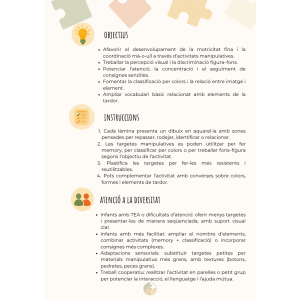 Tardor: traç, classificació per colors i fons-figura