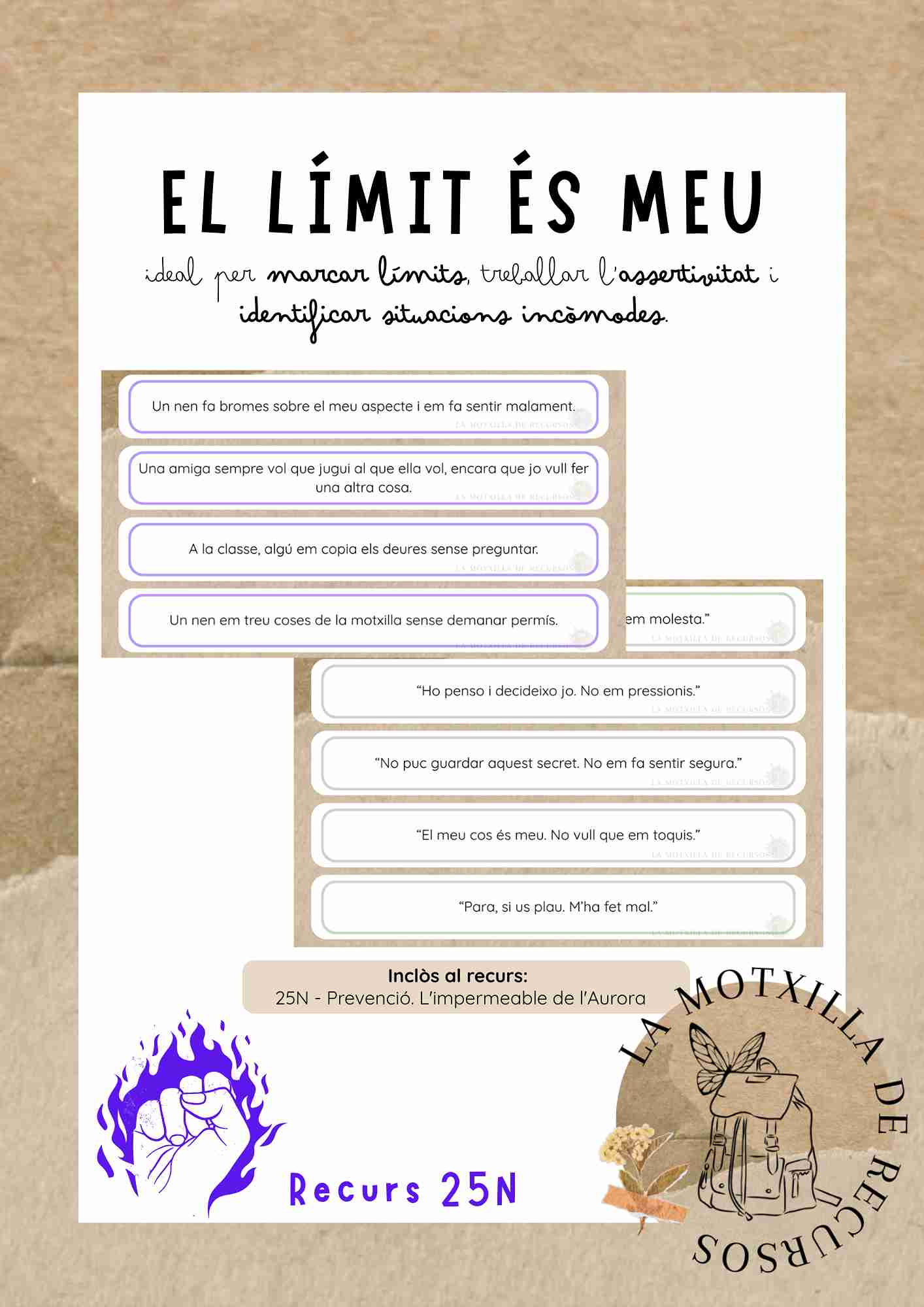 25N - Límits i assertivitat. El límit és meu