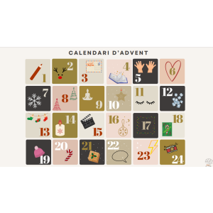 Calendari d'advent interactiu i imprimible