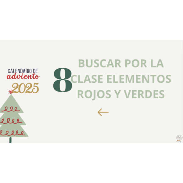 Calendario de adviento interactivo e imprimibile