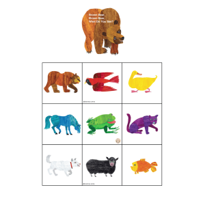 BINGO VOCABULARIO INGLÉS