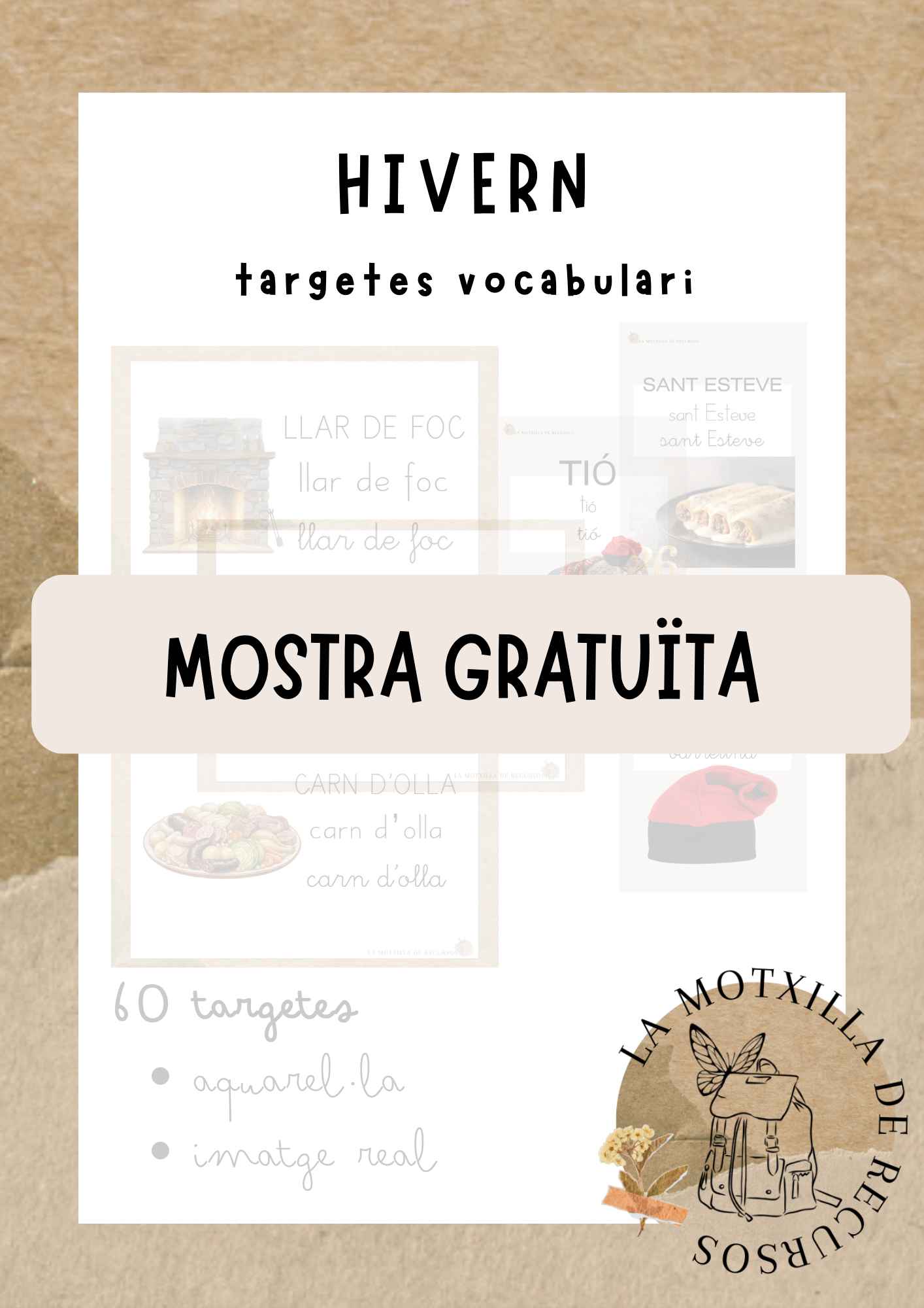 MOSTRA. TARGETES VOCABULARI - HIVERN