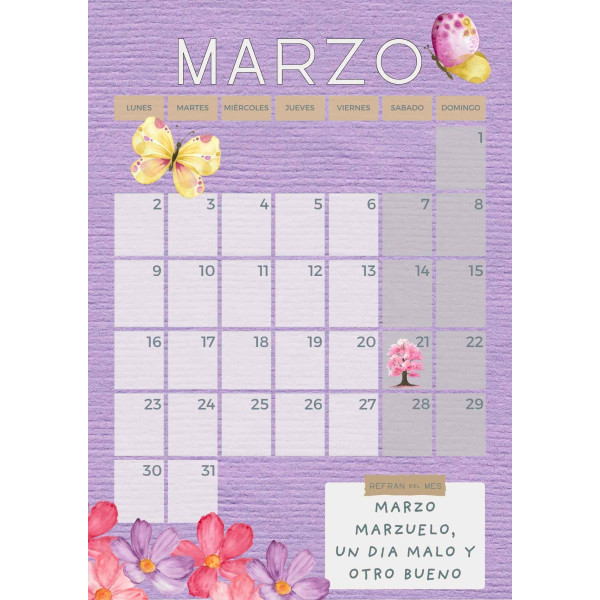 CALENDARIO MENSUAL CURSO 25/26
