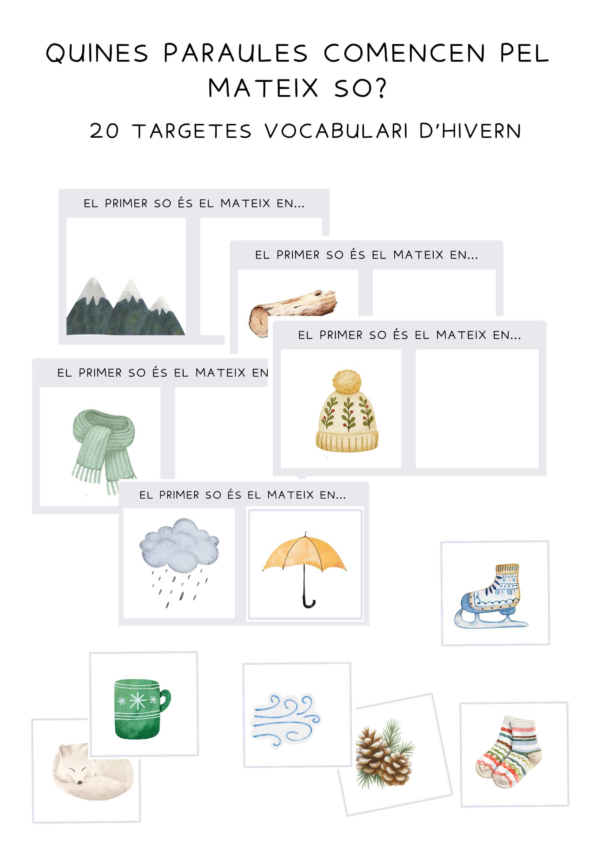 PARELLES SO INICIAL (consciencia fonològica) HIVERN