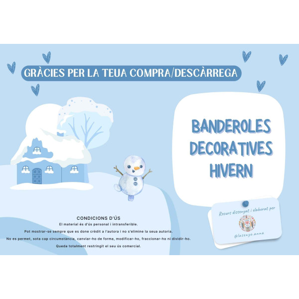 BANDEROLES DECORATIVES HIVERN