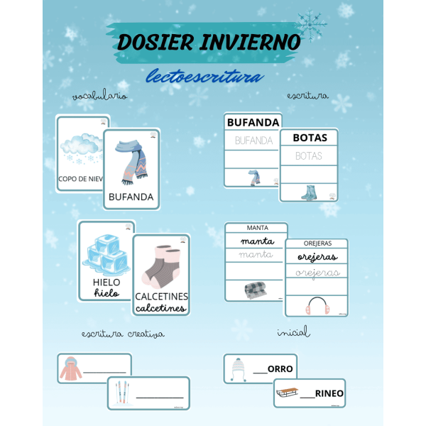 Dosier invierno - Parte 1 lectoescriptura