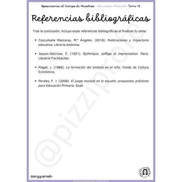 Tema 12 - Oposición al Cuerpo de Maestros de Educación Musical - Aragón Autora: pizziprofe