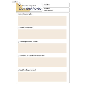 Plantilla para la creación de un cotidiáfono