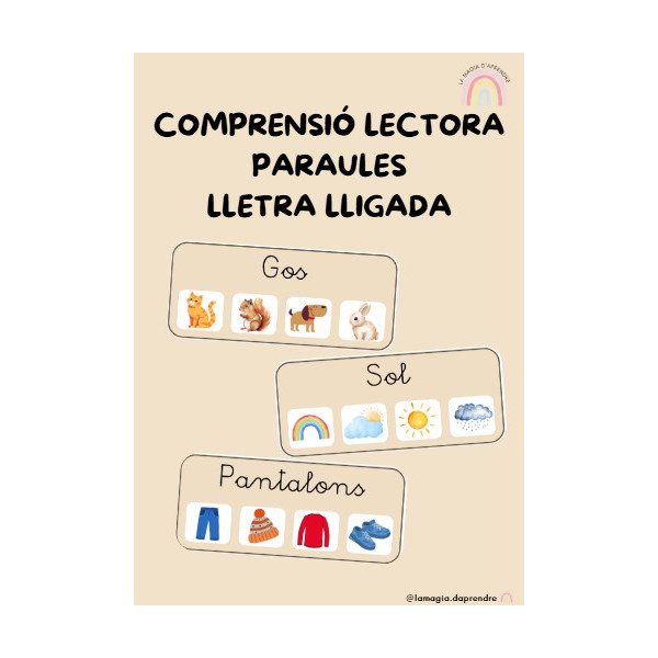 Comprensió lectora paraules lletra lligada