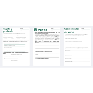 Fichas gramática Ciclo Medio
