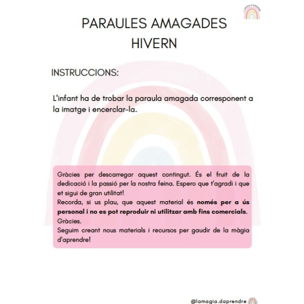 Paraules amagades hivern