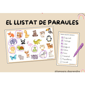 El llistat de paraules