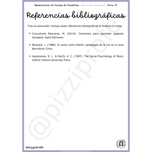 Tema 15 - Oposición al Cuerpo de Maestros de Educación Musical - Aragón Autora: pizziprofe