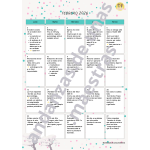 Calendario febrero