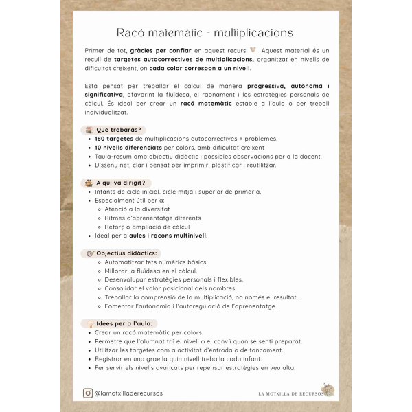 Racó matemàtic - 180 multiplicacions autocorrectives