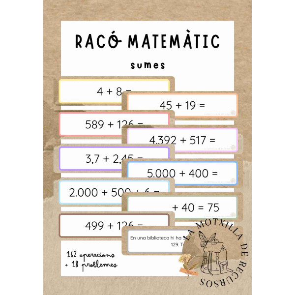 Racó matemàtic - 180 sumes autocorrectives
