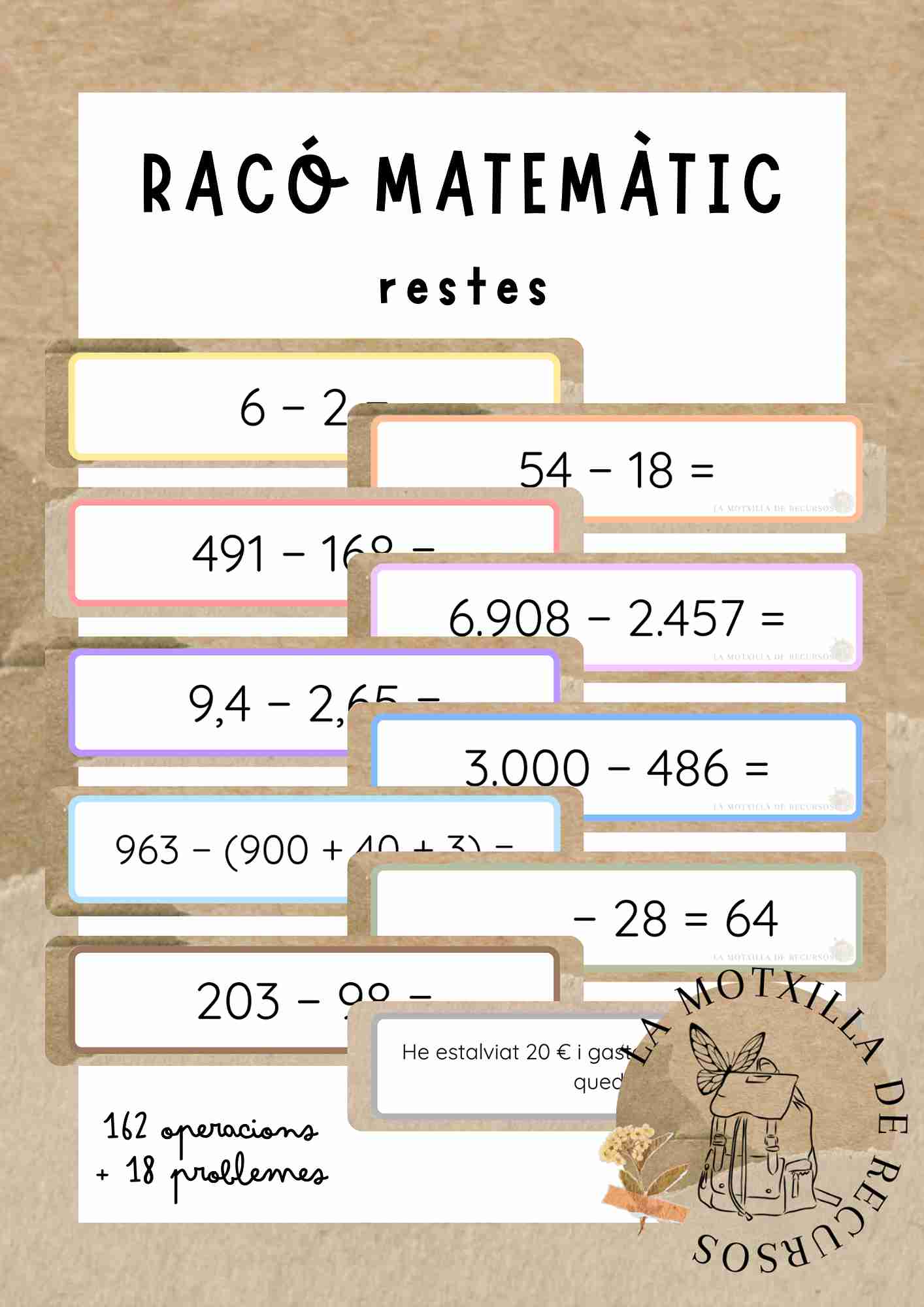 Racó matemàtic - 180 restes autocorrectives