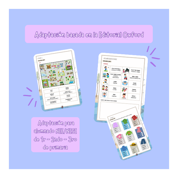 Cuadernos de aprendizaje adaptados de inglés (CAT - ING)