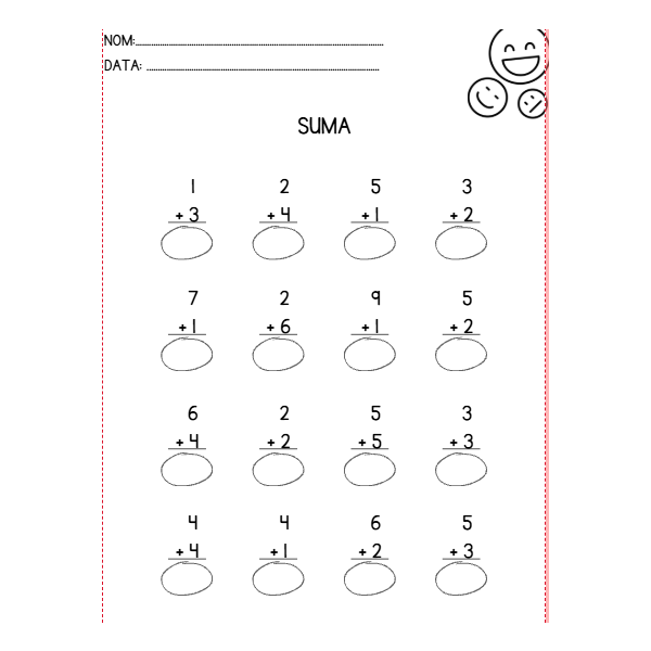 Dossier de Matemàtiques – Càlcul i Numeració 60 FITXES  DE MATES. NOMBRES DEL 1 AL 20.
