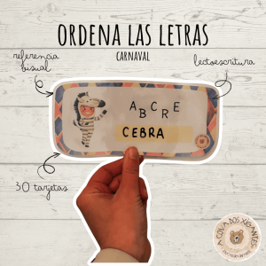 Ordenamos las letras - Carnaval