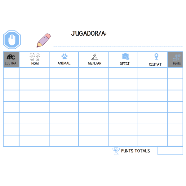 PLANTILLA JOC ALTO AL BOLI. STOP.