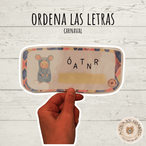 Ordenamos las letras - Carnaval