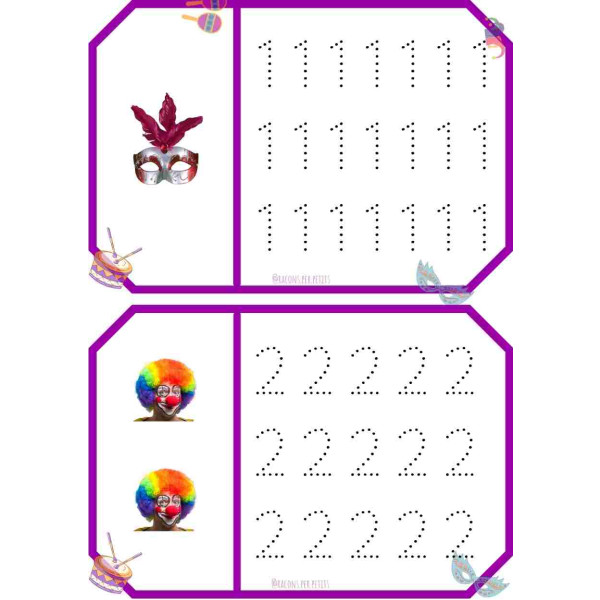 Grafisme nombres Carnaval