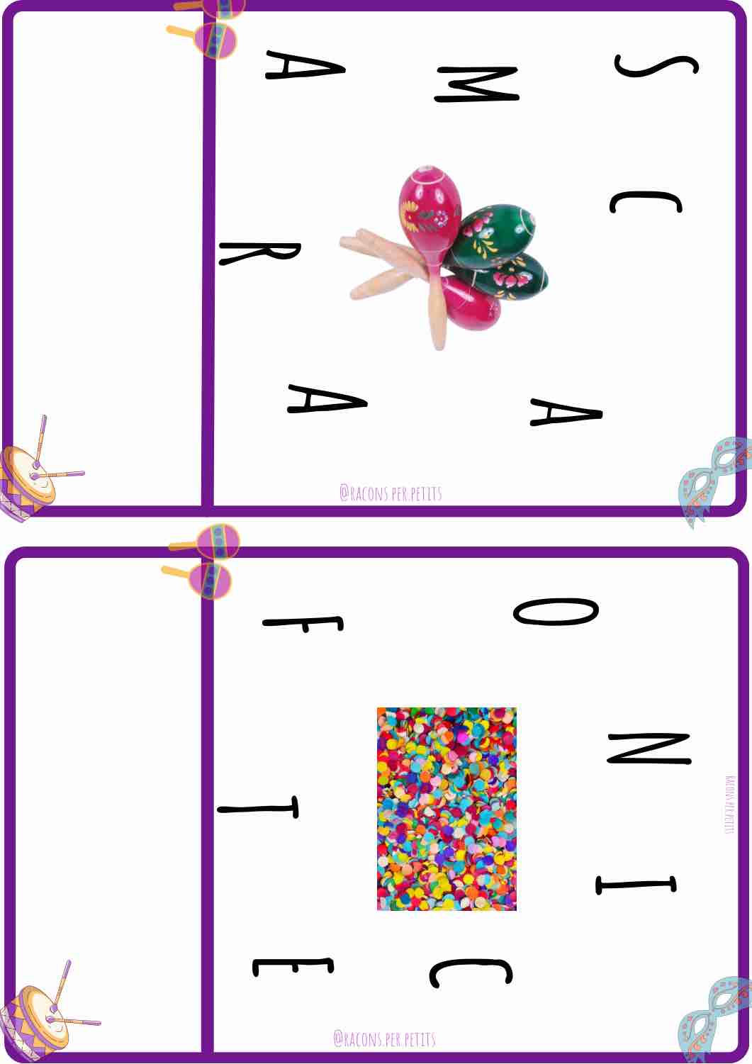 Ordena las letras Carnaval