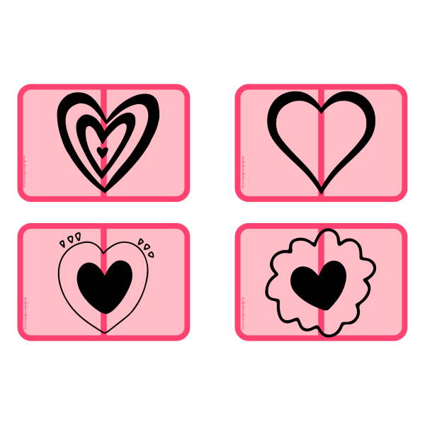 Mitades de corazones