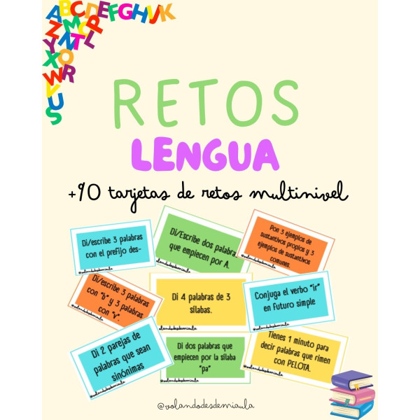 Tarjetas de RETOS LENGUA MULTINIVEL