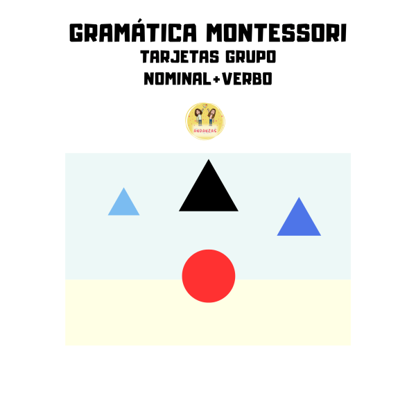Gramática Montessori: tarjetas grupo nominal+verbo