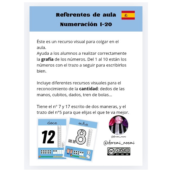 1-20 NUMERACION CAT/CAST