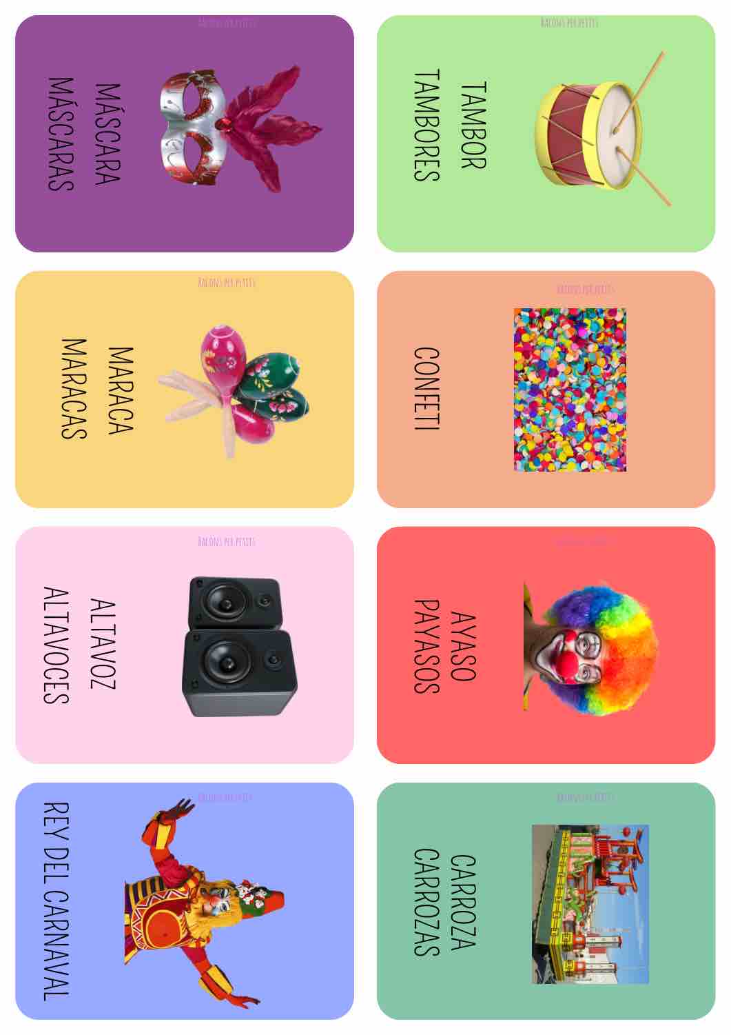 Vocabulario carnaval