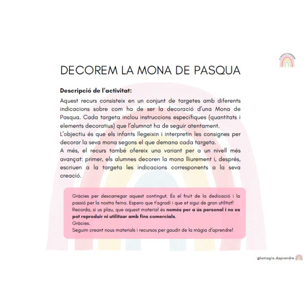 Decorem la mona de pasqua