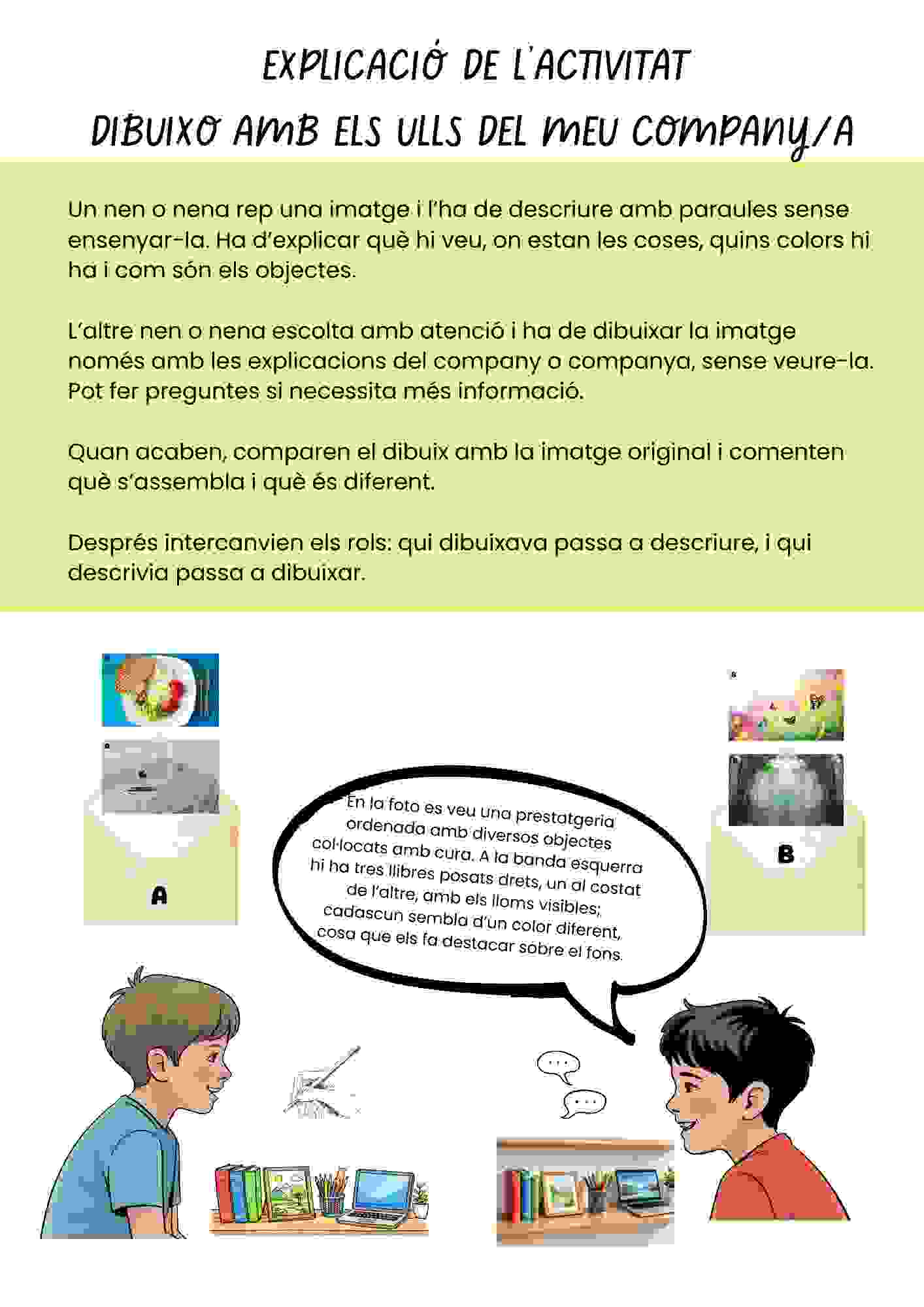 ACTIVITAT DE DESCRIPCIÓ I DIBUIX