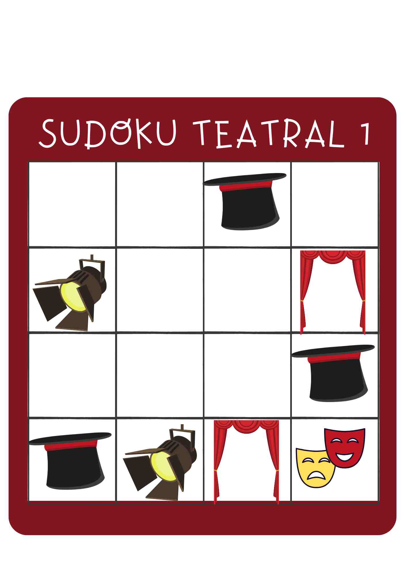 9 sudokus sobre el teatro