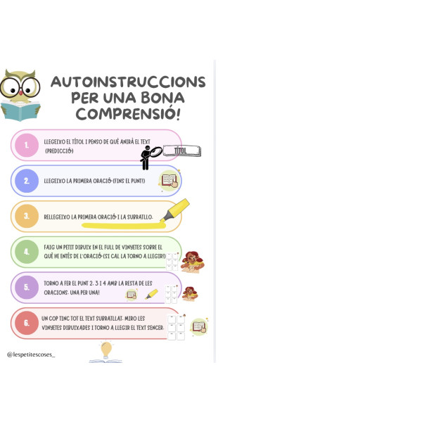 AUTOINSTRUCCIONS PER UNA BONA COMPRENSIÓ