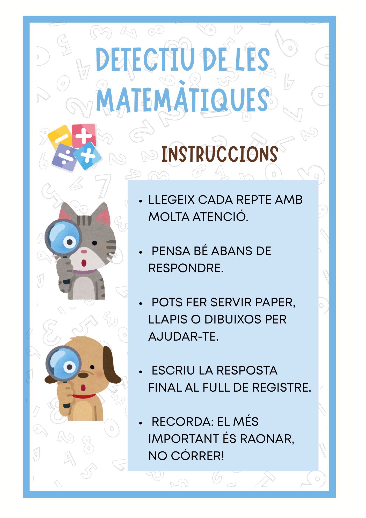 Problemes de càlcul de matemàtiques (2 nivells)